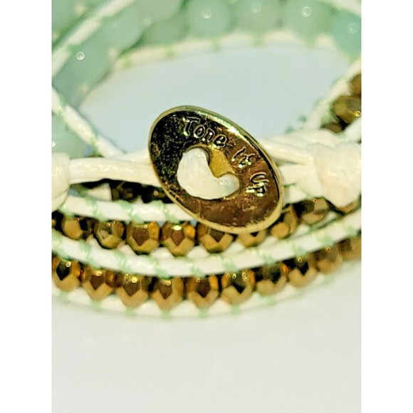 Tone It Up Quartz Semi Precious Stone Bead 5-Wrap Boho Bracelet/Necklace… - Picture 5 of 5